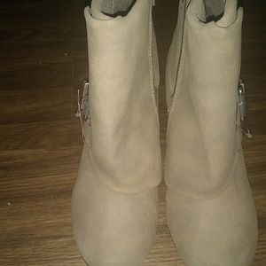 Taupe ankle boots